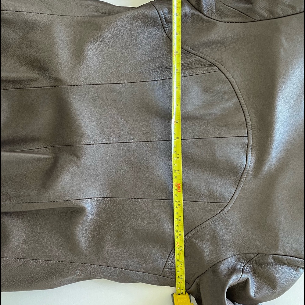 COPY - Hand made Leather Jacket Brown Size M - Picture 5 of 7